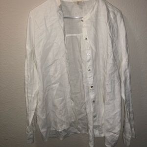 Eileen Fisher white blouse